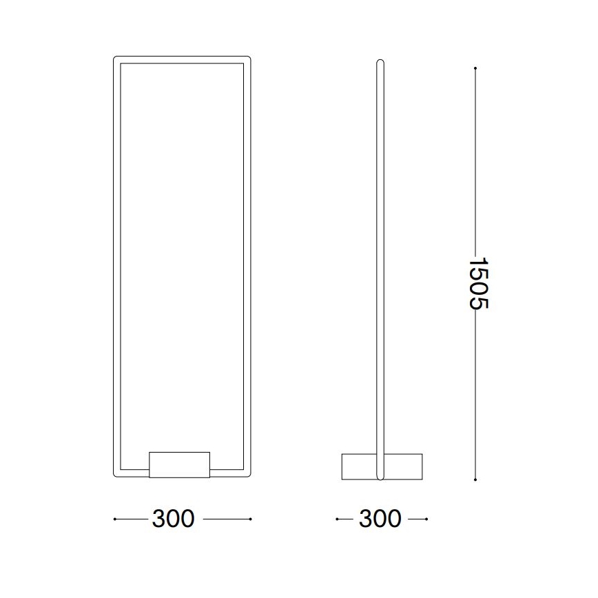 Ideal Lux - LED Grīdas stāvlampa FRAME LED/30W/230V melna