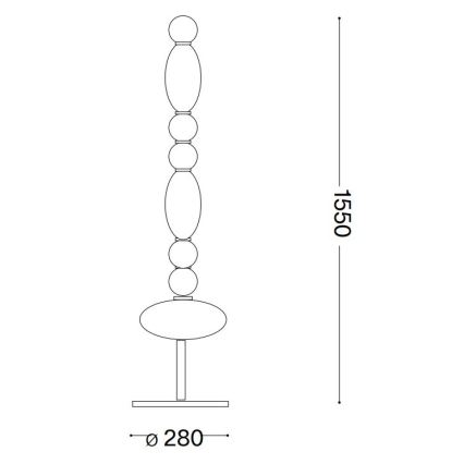 Ideal Lux - LED Grīdas stāvlampa LUMIERE LED/58W/230V