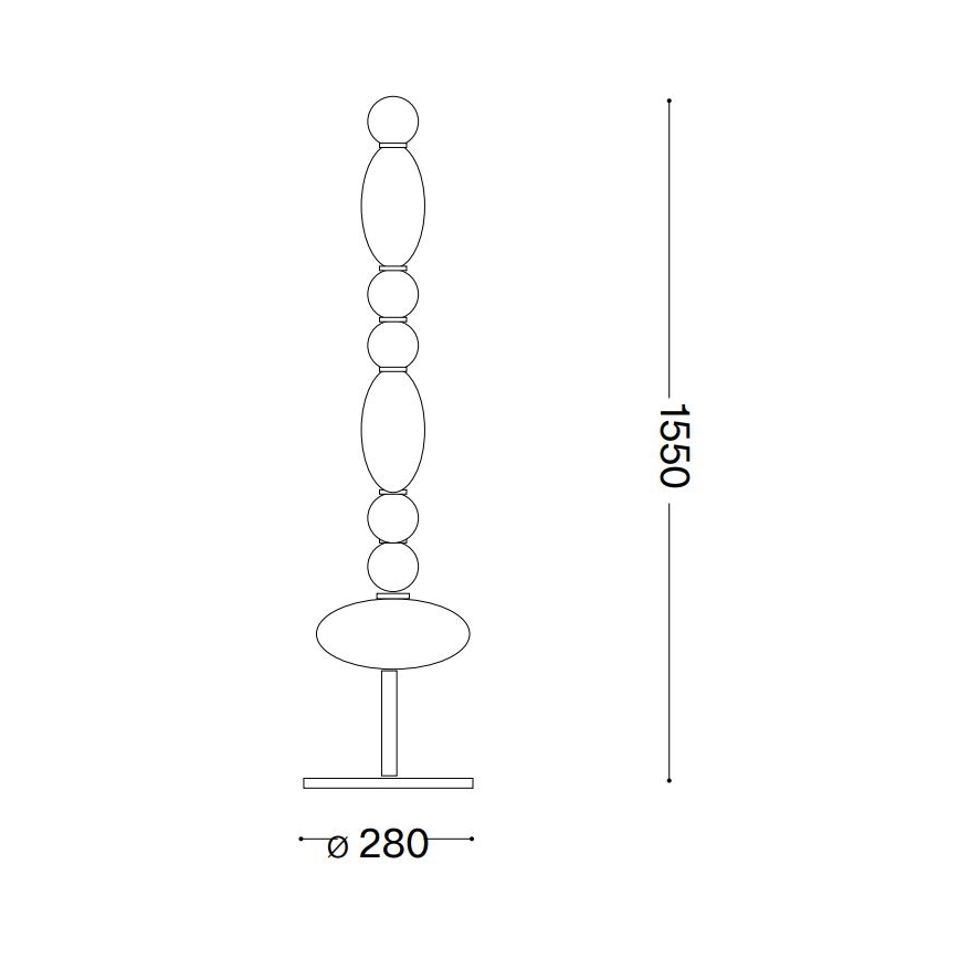 Ideal Lux - LED Grīdas stāvlampa LUMIERE LED/58W/230V