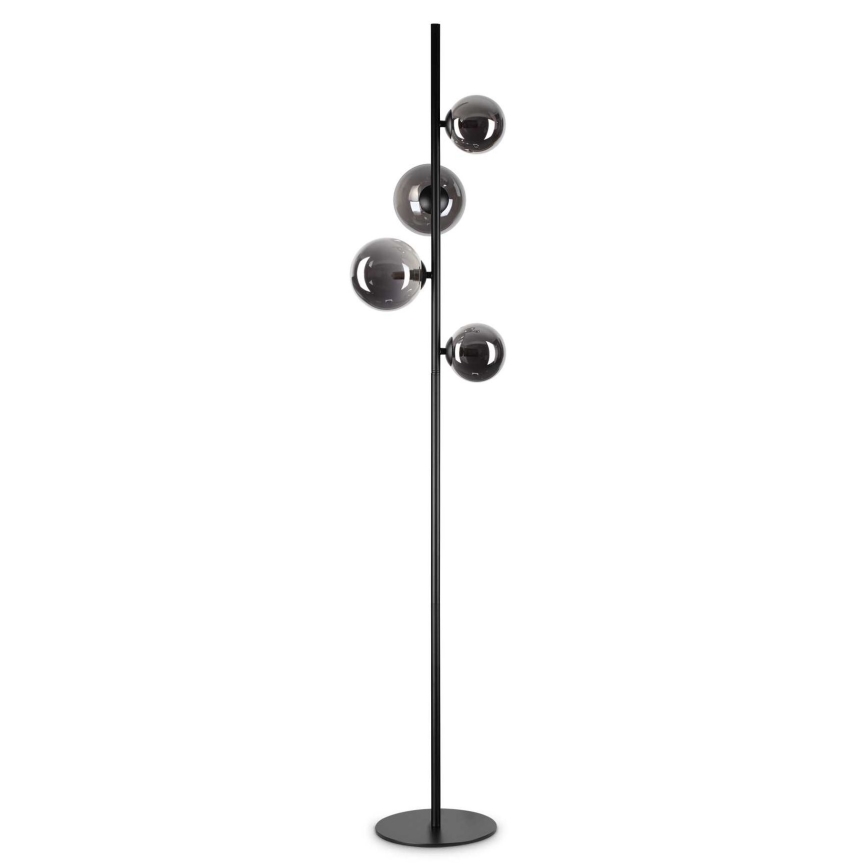 Ideal Lux - LED Grīdas stāvlampa PERLAGE 4xG9/3W/230V melna/dūmakains