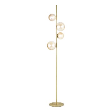 Ideal Lux - LED Grīdas stāvlampa PERLAGE 4xG9/3W/230V zelta/dūmakains