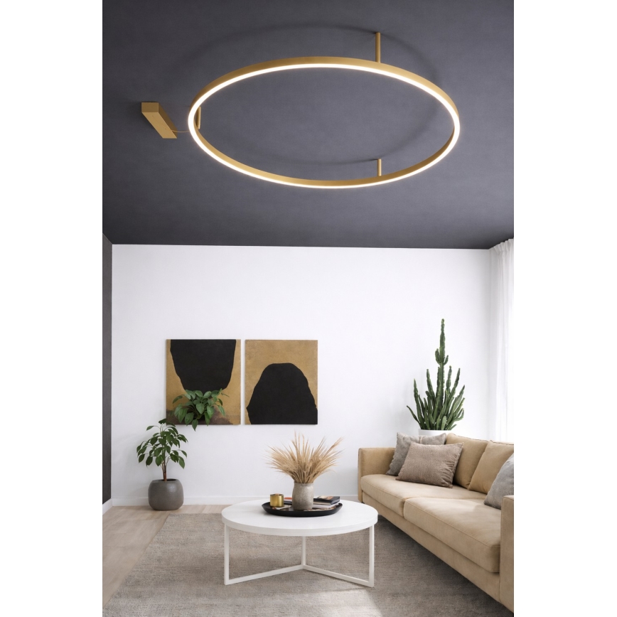 Ideal Lux - LED griestu gaismeklis ORACLE SLIM LED/29W/230V 3000K CRI 90 Ø 50 cm zelta
