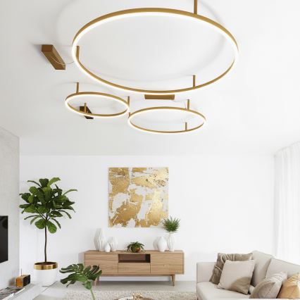 Ideal Lux - LED griestu gaismeklis ORACLE SLIM LED/29W/230V 3000K CRI 90 Ø 50 cm zelta