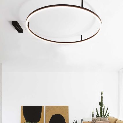 Ideal Lux - LED griestu gaismeklis ORACLE SLIM LED/37W/230V 2700K CRI 90 Ø 70 cm melns