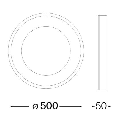 Ideal Lux - LED griestu gaismeklis PLANET LED/25W/230V CRI 90 Ø 50 cm misiņš