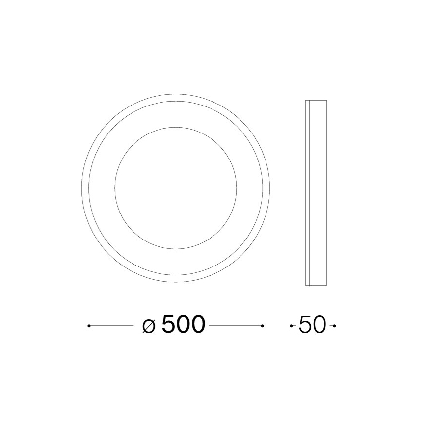 Ideal Lux - LED griestu gaismeklis PLANET LED/25W/230V CRI 90 Ø 50 cm misiņš