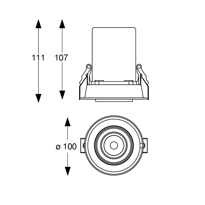 Ideal Lux - griestu iebūvējamais LED spotgaismeklis NOVA LED/12W/230V 3000K CRI 90 Ø 10 cm melns