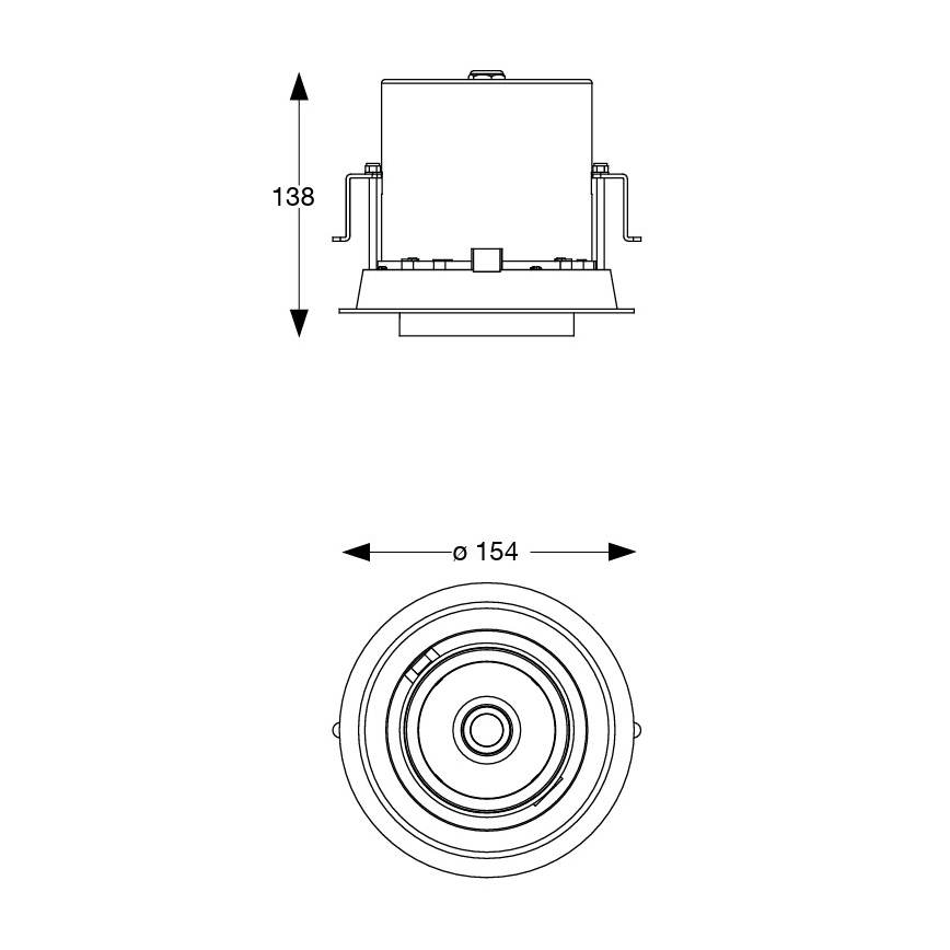 Ideal Lux - NOVA LED iebūvējamais spotgaismeklis LED/30W/230V 3000K CRI 90 pr. 15,4 cm melns