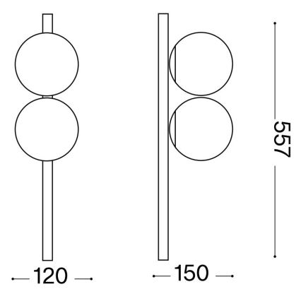 Ideal Lux - LED Griestu lampa BINOMIO 2xG9/3W/230V balta