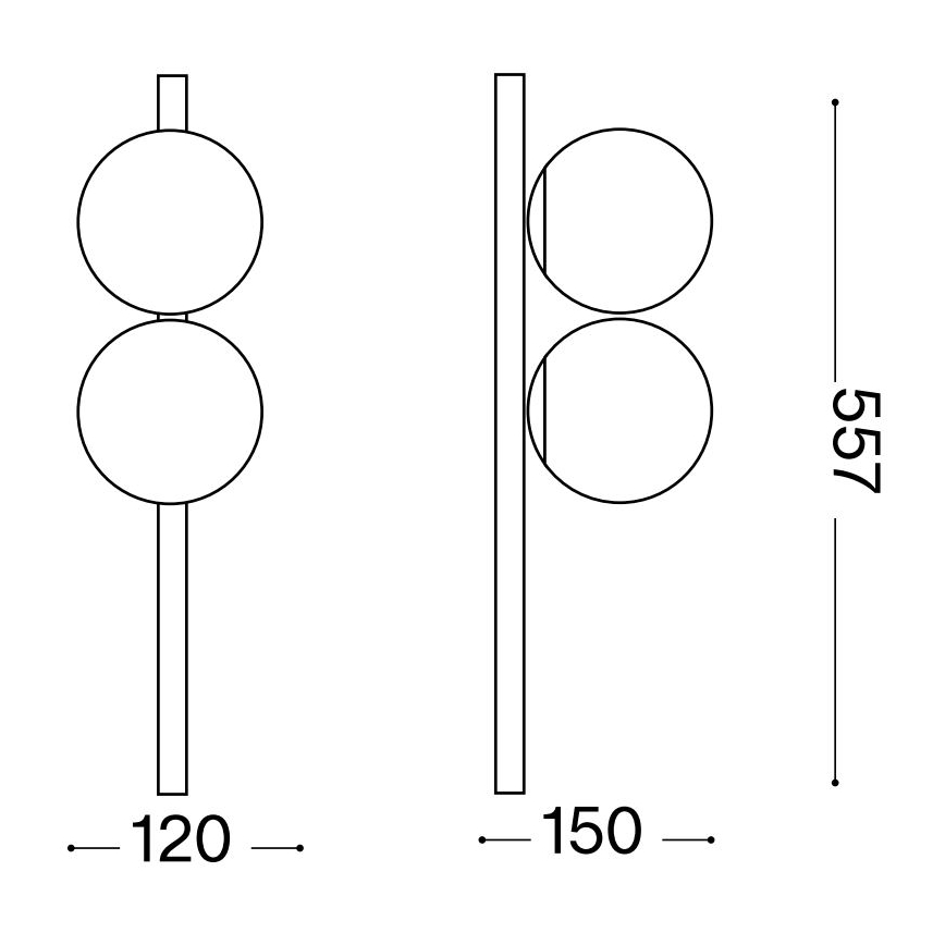 Ideal Lux - LED Griestu lampa BINOMIO 2xG9/3W/230V balta