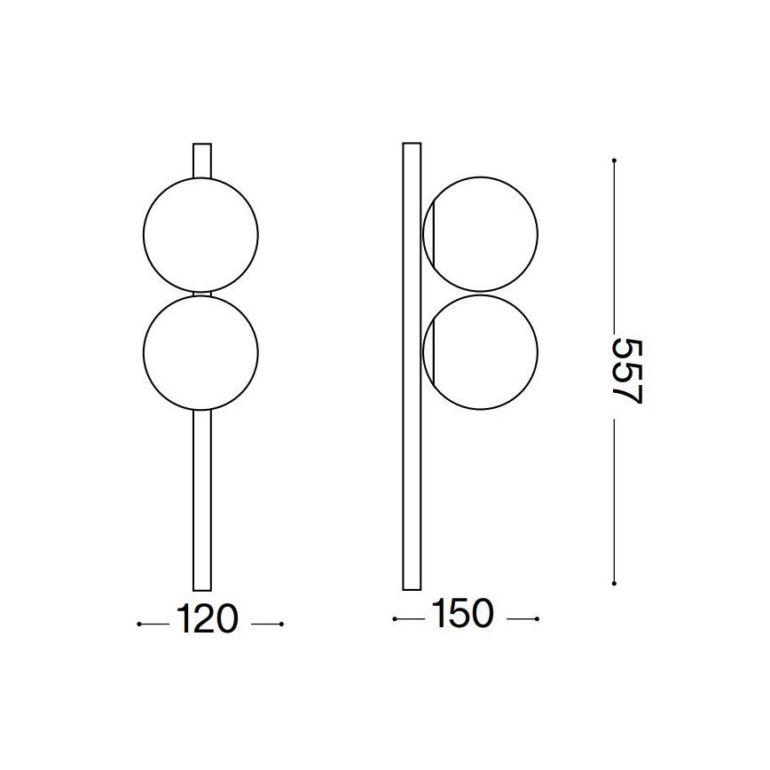 Ideal Lux - LED Griestu lampa BINOMIO 2xG9/3W/230V melna