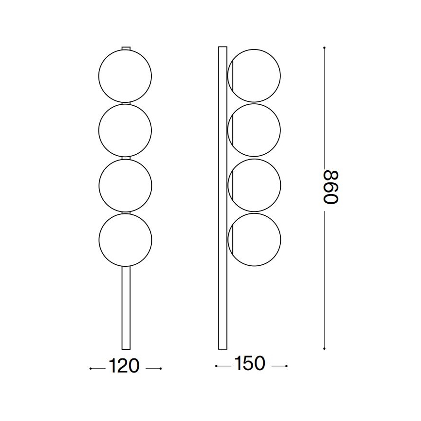 Ideal Lux - LED Griestu lampa BINOMIO 4xG9/3W/230V balta