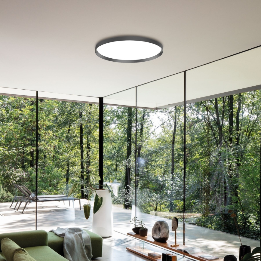 Ideal Lux - LED Griestu lampa FLY LED/26W/230V 2700K d. 45 cm CRI 90 IP40 melna