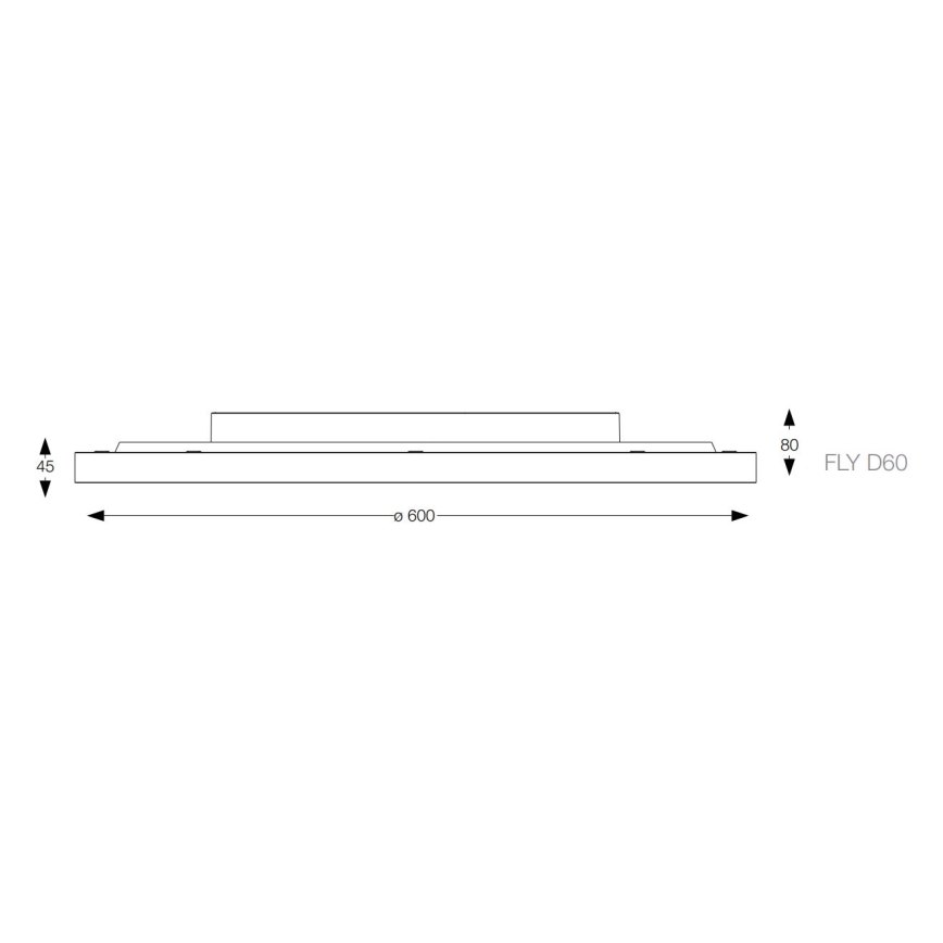 Ideal Lux - LED Griestu lampa FLY LED/53W/230V 2700K d. 60 cm CRI 90 IP40 balta