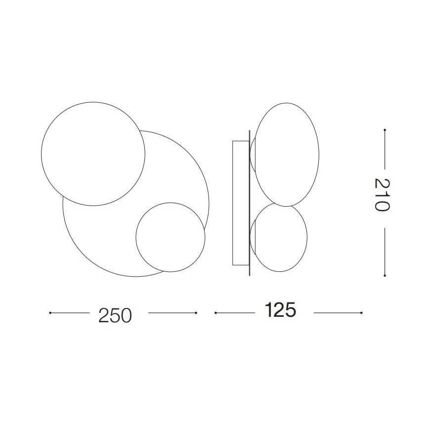 Ideal Lux - LED Griestu lampa NINFEA 2xG9/3W/230V zelta