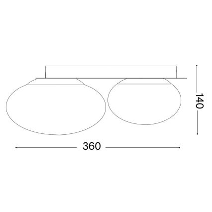 Ideal Lux - LED Griestu lampa NINFEA 2xGX53/9W/230V balta