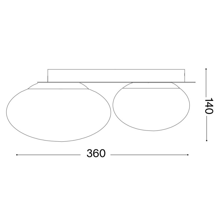 Ideal Lux - LED Griestu lampa NINFEA 2xGX53/9W/230V balta