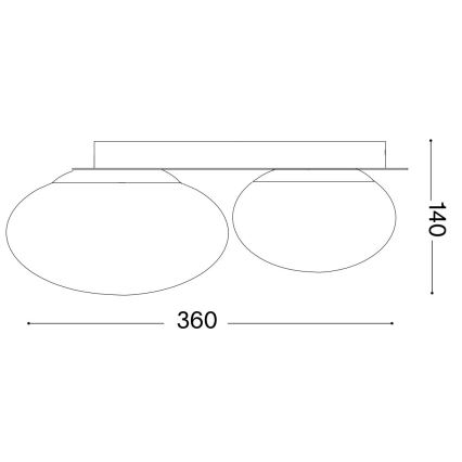 Ideal Lux - LED Griestu lampa NINFEA 2xLED/9W/230V zelta