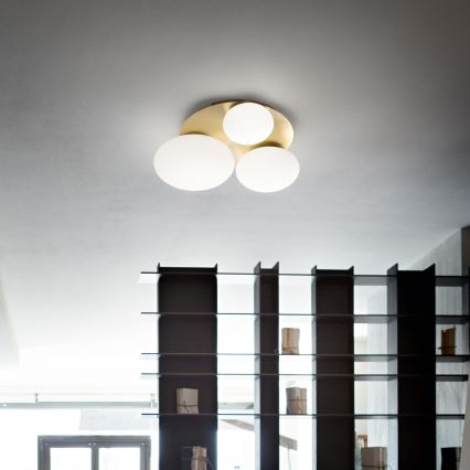 Ideal Lux - LED Griestu lampa NINFEA 3xGX53/9W/230V zelta