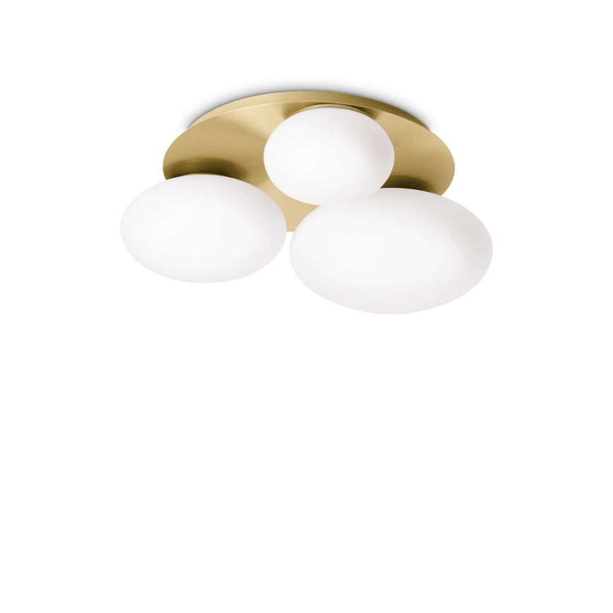 Ideal Lux - LED Griestu lampa NINFEA 3xGX53/9W/230V zelta