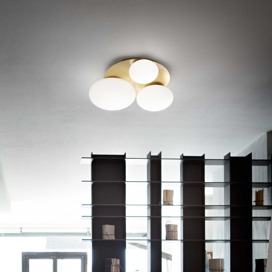 Ideal Lux - LED Griestu lampa NINFEA 3xGX53/9W/230V zelta