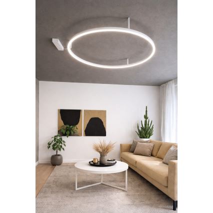 Ideal Lux - LED Griestu lampa ORACLE S LED/53W/230V 2700K d. 90 cm balta