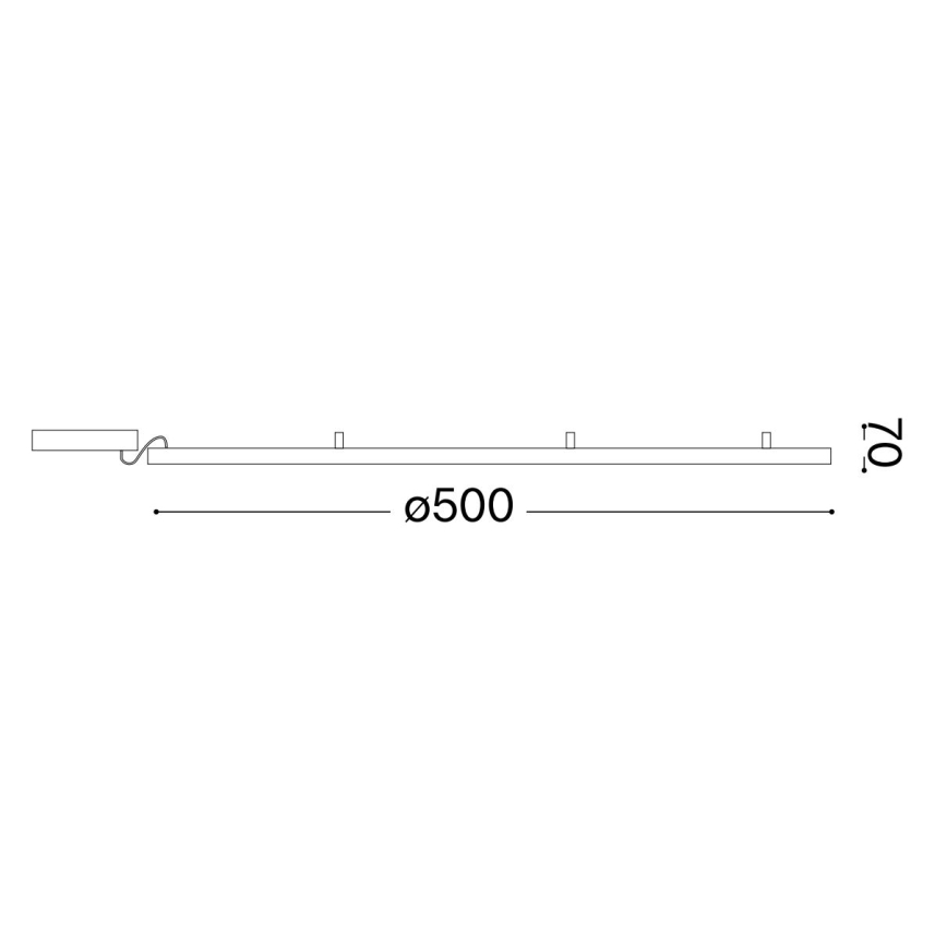 Ideal Lux - LED Griestu lampa ORACLE SLIM LED/32W/230V 3000K d. 50 cm balta