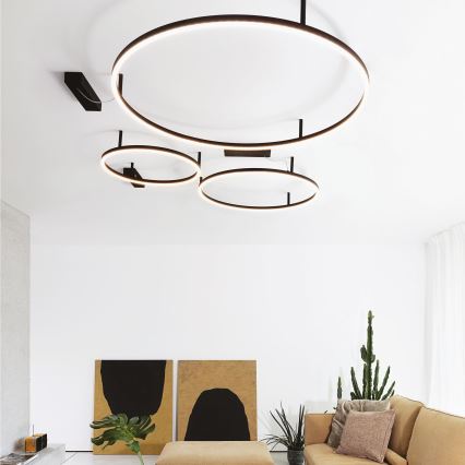 Ideal Lux - LED Griestu lampa ORACLE SLIM LED/38W/230V 3000K d. 70 cm melna