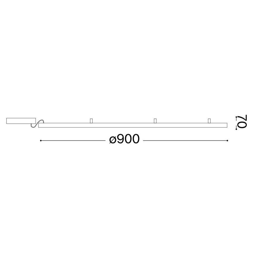Ideal Lux - LED Griestu lampa ORACLE SLIM LED/55W/230V 3000K d. 90 cm balta