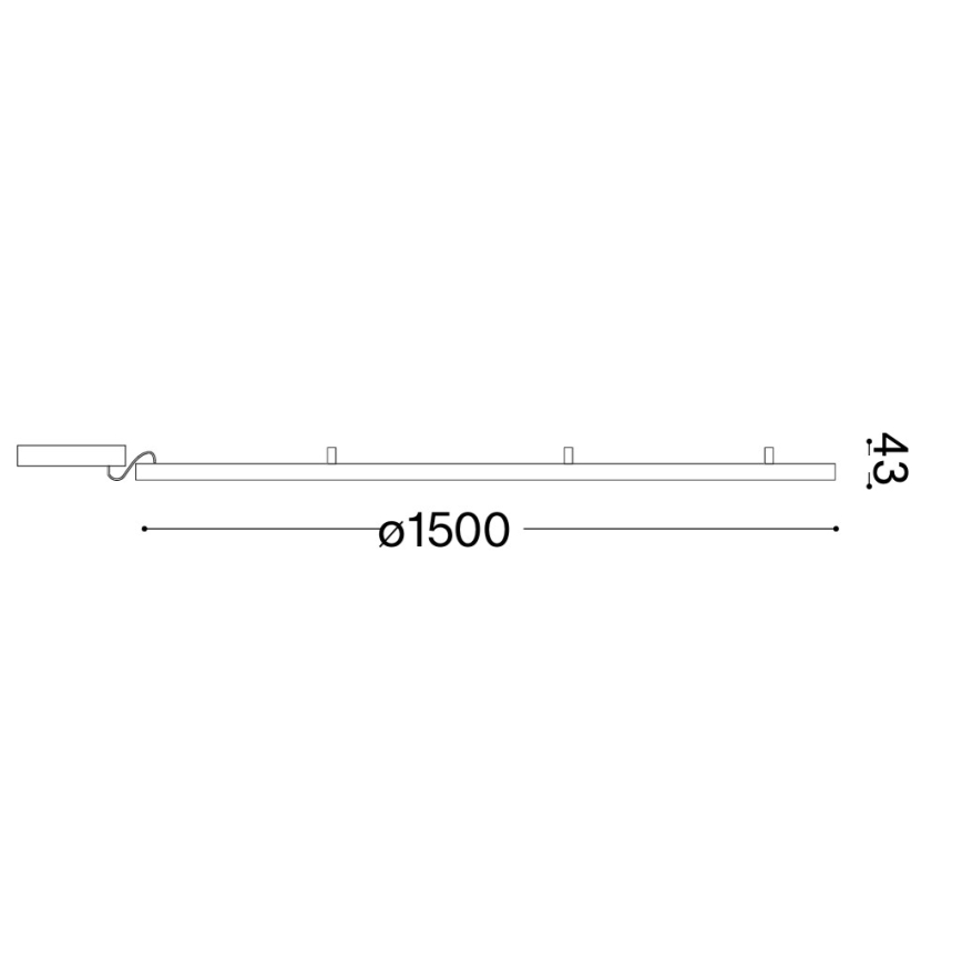 Ideal Lux - LED griestu lampa ORACLE SLIM LED/81W/230V 3000K CRI 90 Ø 150 cm zelta