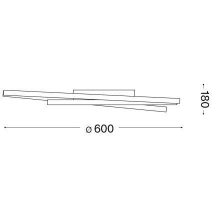 Ideal Lux - LED Griestu lampa OZ LED/47W/230V d. 60 cm CRI 90 balta