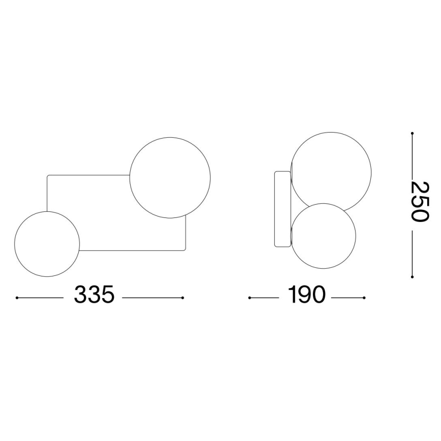Ideal Lux - LED Griestu lampa PENTA 2xG9/3W/230V zelta
