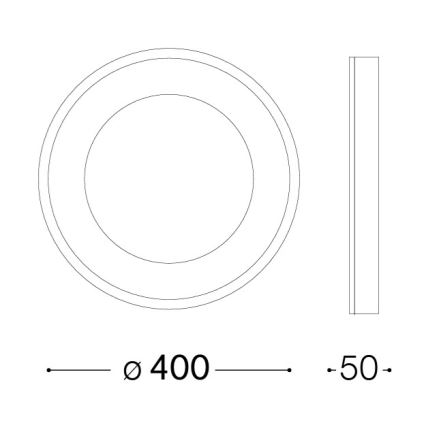Ideal Lux - LED griestu lampa PLANET LED/20W/230V/CRI 90 Ø 40 cm balta