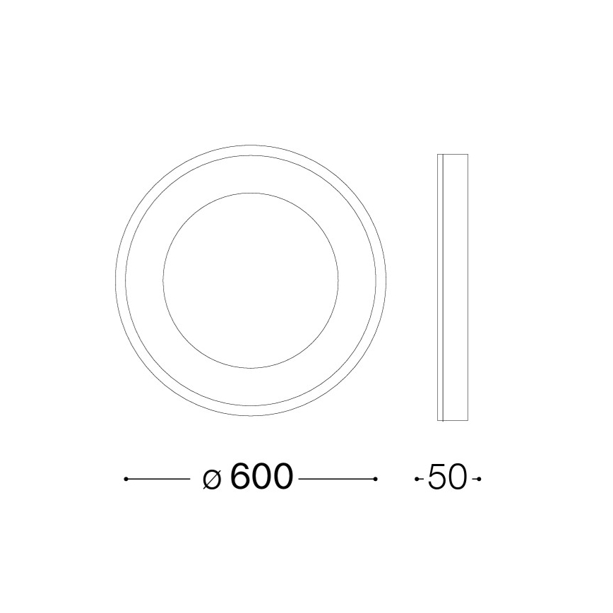Ideal Lux - LED griestu lampa PLANET LED/29W/230V CRI 90 Ø 60 cm balta