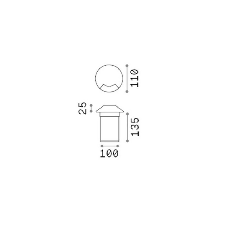 Ideal Lux - LED iebrauktuves gaismeklis ROCKET LED/3W/230V CRI 90 IP67 matēts hroms