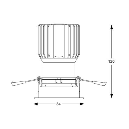 Ideal Lux - LED iebūvējamais griestu gaismeklis GAME TRIM LED/11W/230V 3000K CRI 90 8,4x8,4 cm IP40 balts