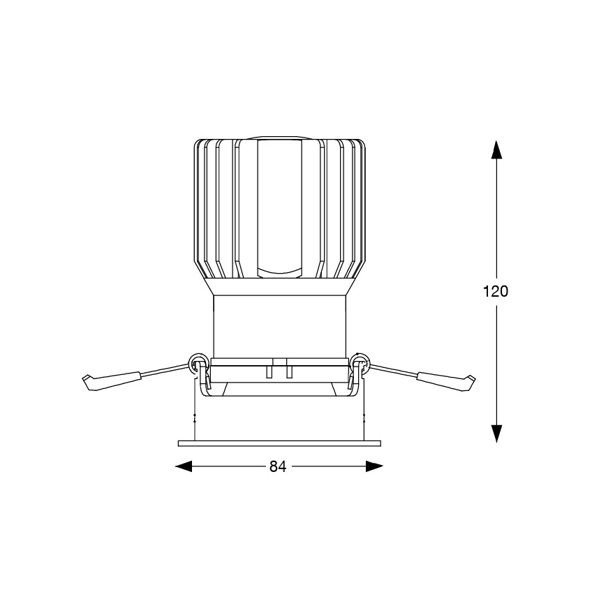Ideal Lux - LED iebūvējamais griestu gaismeklis GAME TRIM LED/11W/230V 3000K CRI 90 8,4x8,4 cm IP40 melns