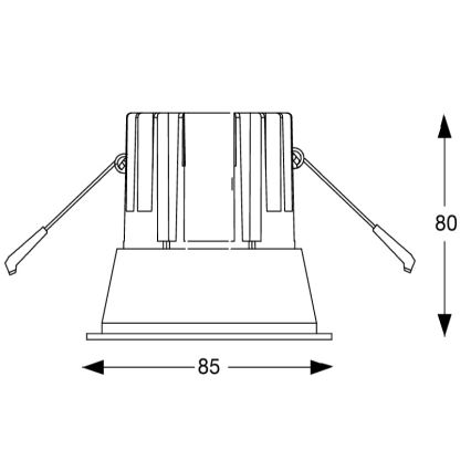 Ideal Lux - GAME TRIM iebūvējamais LED gaismeklis LED/11W/230V 3000K CRI 90 Ø 8,5 cm IP40 zelta/melna