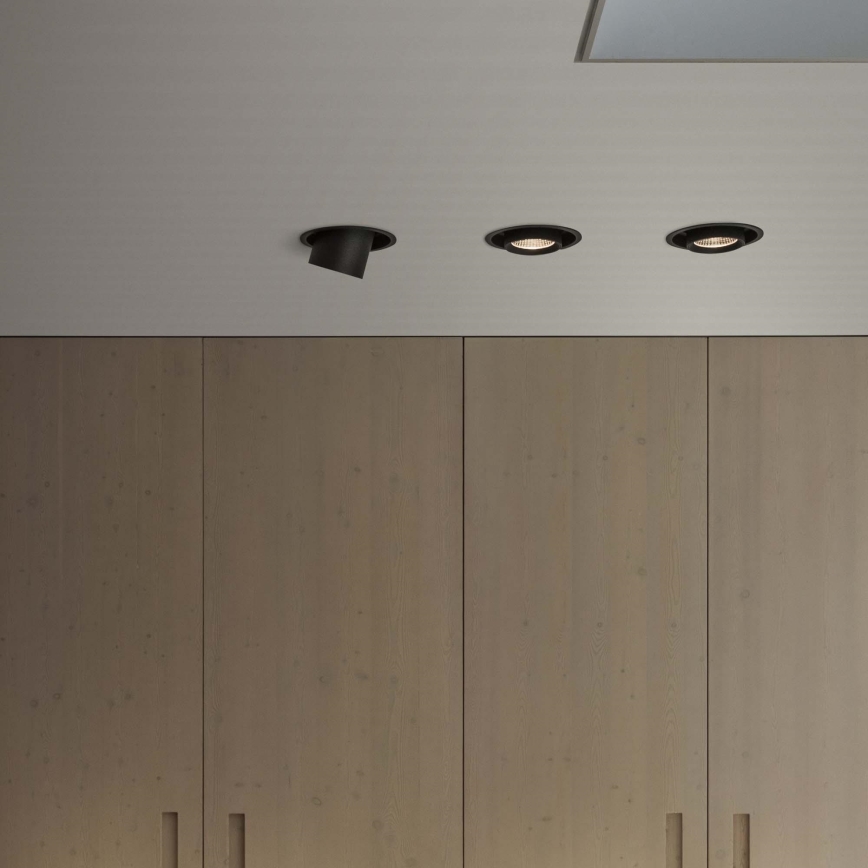 Ideal Lux - Iebūvējamais LED virziena gaismeklis NOVA LED/12W/230V CRI 90 Ø 11 cm melns