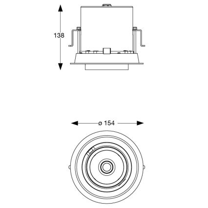 Ideal Lux - iebūvējamais LED virziena gaismeklis NOVA LED/30W/230V 3000K CRI 90 Ø 15,4 cm balts