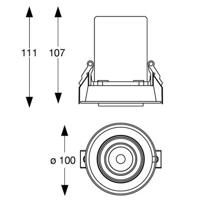Ideal Lux - Griestu iebūvējamais LED prožektors NOVA LED/12W/230V CRI 90 Ø 11 cm, balts