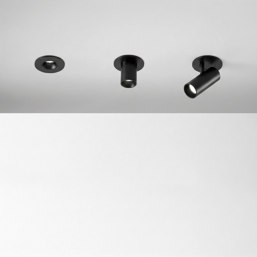 Ideal Lux - LED iebūvējamais punktveida griestu gaismeklis NOVA LED/6W/230V 3000K CRI 90 Ø 6,8 cm melns