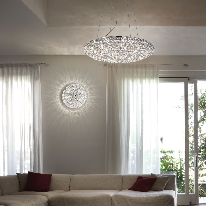 Ideal Lux - LED Kristāla griestu lampa KING 5xG9/3W/230V d. 38 cm spīdīgi hromēts