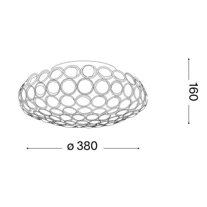 Ideal Lux - LED Kristāla griestu lampa KING 5xG9/3W/230V d. 38 cm spīdīgi hromēts