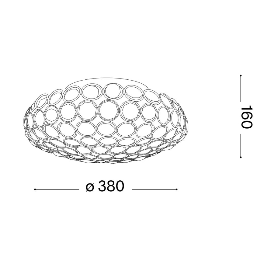 Ideal Lux - LED Kristāla griestu lampa KING 5xG9/3W/230V d. 38 cm spīdīgi hromēts