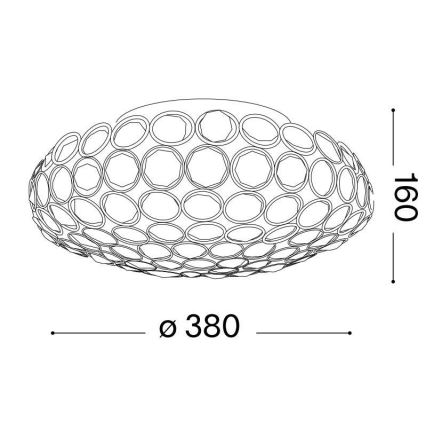 Ideal Lux - LED Kristāla griestu lampa KING 5xG9/3W/230V d. 38 cm zelta