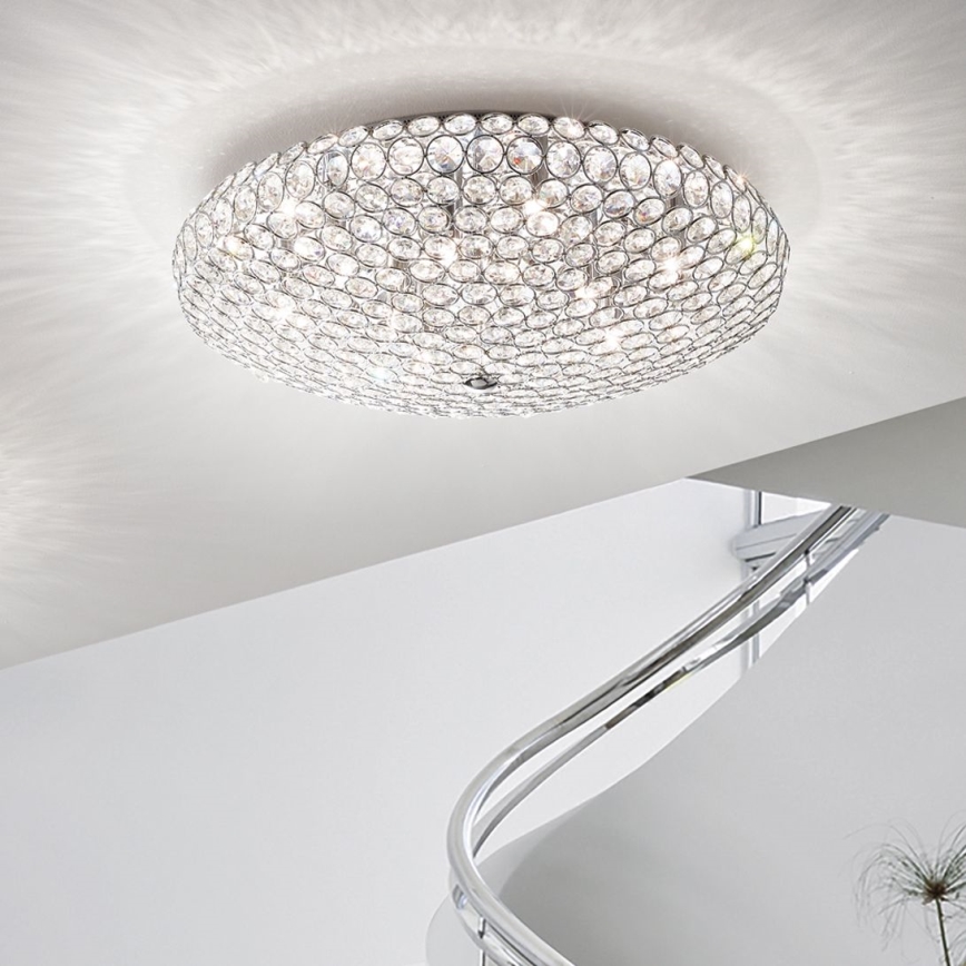 Ideal Lux - LED Kristāla griestu lampa KING 9xG9/3W/230V d. 53,5 cm spīdīgi hromēts