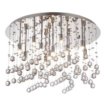 Ideal Lux - LED Kristāla griestu lampa MOONLIGHT 12xG9/3W/230V d. 60 cm spīdīgi hromēts