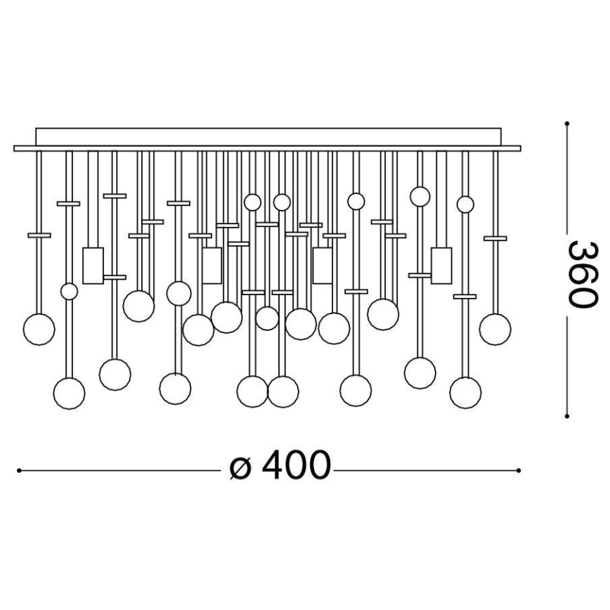 Ideal Lux - LED Kristāla griestu lampa MOONLIGHT 8xG9/3W/230V d. 40 cm spīdīgi hromēts