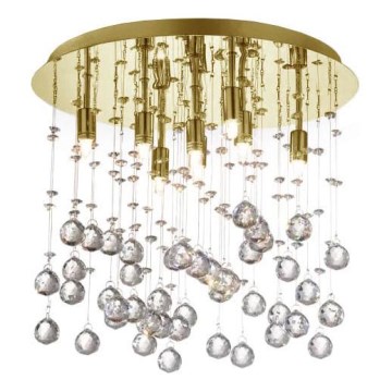 Ideal Lux - LED Kristāla griestu lampa MOONLIGHT 8xG9/3W/230V d. 40 cm zelta